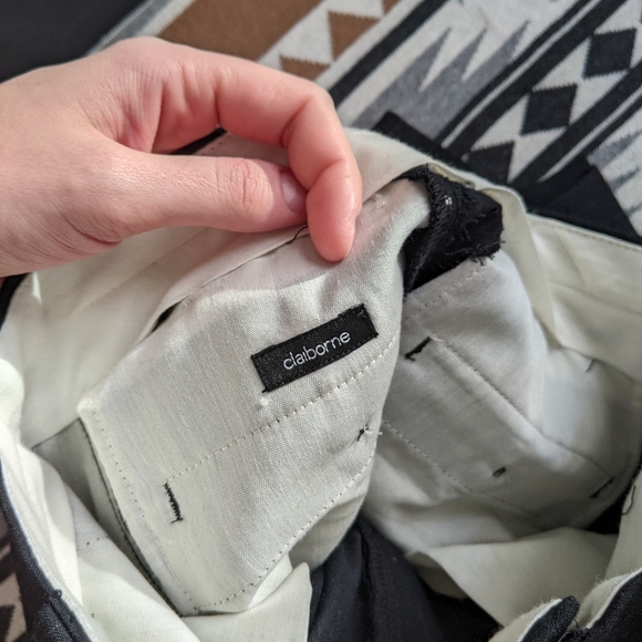 Clairborne Pinstripe Trousers - Picture 6 of 7